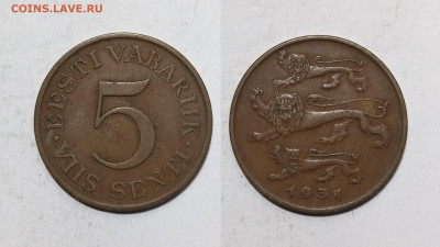 Эстония 5 сенти 1931 года - 23.11 - IMG_20241116_085325