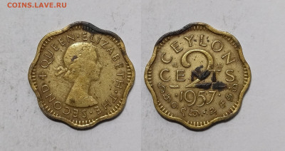 Британский Цейлон 2 цента 1957 г Елизавета II - 23.11 - IMG_20241116_090142