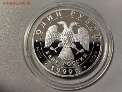 1руб 1999 Красная книга. Кавказская гадюка, Ag900, до 28.11 - 1р Гадюка-2