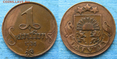 Латвия 1 сантим 1935 до 29-11-24 в 22:00 - Латвия 1 сантим 1935    213-К105-10729