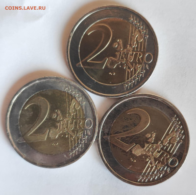 2 евро 3 шт. Фин. Исп. Нид. UNC до 21.00 МСК 30.11.2024 - 1727025882369