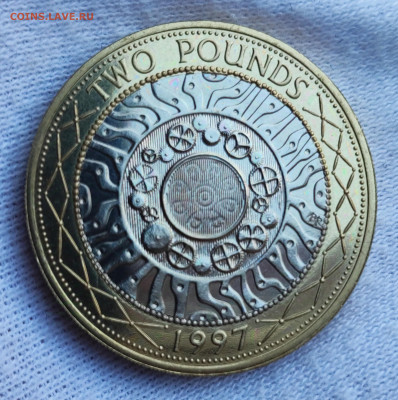 2 фунта 1997 Великобритания UNC до 21.00 МСК 30.11.2024 - 1731537440070