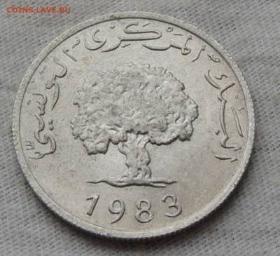 Тунис 5 миллимов 1983 до 1.12.2024 - Тунис 5 миллимов 83 .JPG