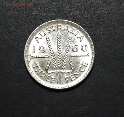 Австралия 3 пенса 1960 года, серебро. ШИКАРНАЯ До 04.12 - 20241010_185527