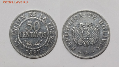 Боливия 50 сентавос 1987 года - 30.11 - IMG_20241123_113554