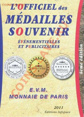 Туристические жетоны Франции - Officiel des médailles souvenir édition 2001