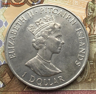 О-ва Питкерн 1 доллар 1990 Горящий парусник до 04.12.2024 - IMG_E3456.JPG