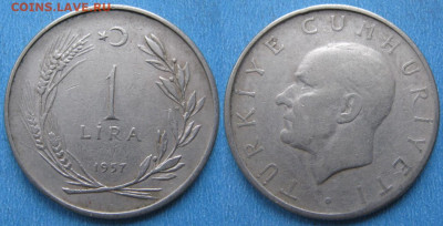 Турция 1 лира 1957 до 07-12-24 в 22:00 - Турция 1 лира 1957     174-ас90-4447