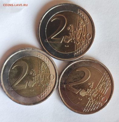 2 евро 3 шт. Фин. Исп. Нид. UNC до 21.00 МСК 07.12.2024 - 1727025882382