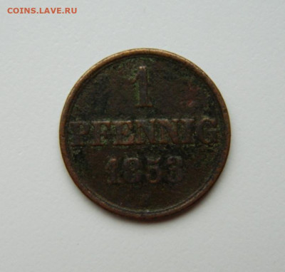 Ганновер 1 пфенниг 1853 г. С рубля! до 06.12.24 - DSCN3298.JPG