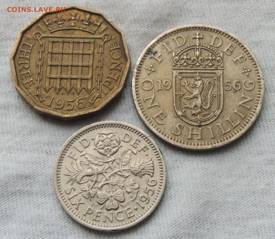 Великобритания 3 монеты рег. чекана 1956 до 5.12.2024 - погодовка 56.JPG