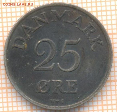 Дания 25 эре 1954 г., до 09.12.2024 г. в 22.00 по Москве - Дания 25 эре 1954 1604а