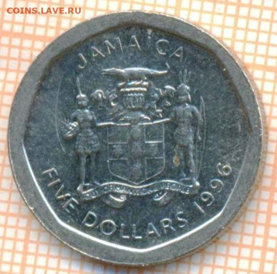 Ямайка 5 долларов 1996 г., до 09.12.2024 г. в 22.00 по Москв - Ямайка 5 долларов 1996 1510