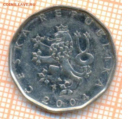 Чехия 2 кроны 2004 г., до 09.12.2024 г. в 22.00 по Москве - Чехия 2 кроны 2004 1779