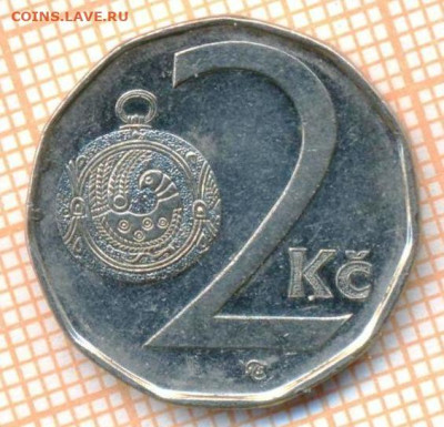 Чехия 2 кроны 2004 г., до 09.12.2024 г. в 22.00 по Москве - Чехия 2 кроны 2004 1779а