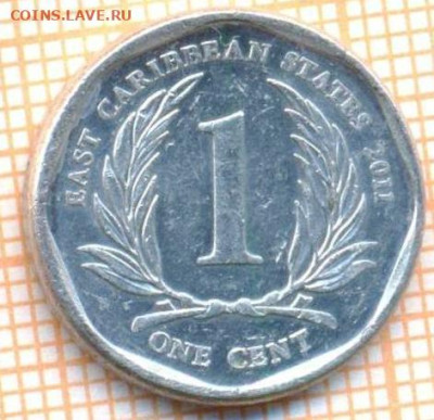 Восточные Карибы 1 цент 2011 г., до 09.12.2024 г. в 22.00 п - Восточные Карибы 1 цент 2011 1790