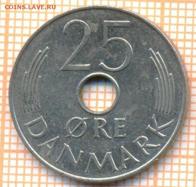 Дания 25 эре 1977 г., до 09.12.2024 г. в 22.00 по Москве - Дания 25 эре 1977 1793