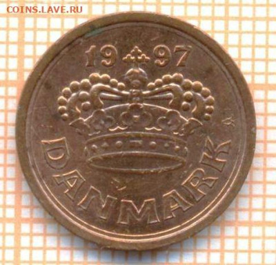 Дания 25 эре 1997 г., до 09.12.2024 г. в 22.00 по Москве - Дания 25 эре 1997 1795