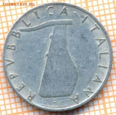 Италия 5 лир 1954 г., до09.12.2024 г. в 22.00 по Москве - Италия 5 лир 1954 1805а