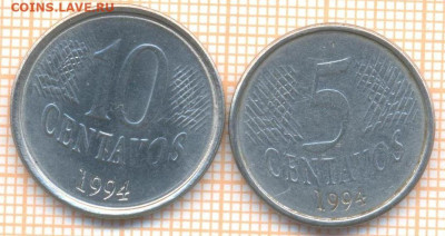 Бразилия 5,10 сентаво 1994 г., до 09.12.2024 г. в 22.00 по М - Бразилия 5 10 сентаво 1994 1808