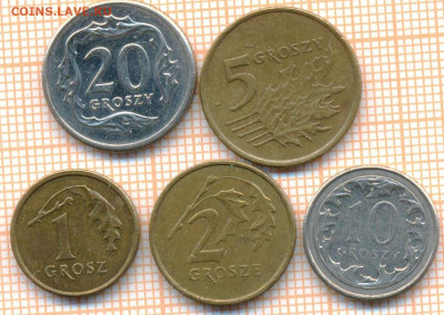 Польша 5 монет, до 09.12.2024 г. в 22.00 по Москве - Польша 5 монет 1833