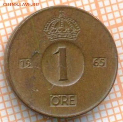 Швеция 1 эре 1965 г., до 09.12.2024 г. в 22.00 по Москве - Швеция 1 эре 1965 760