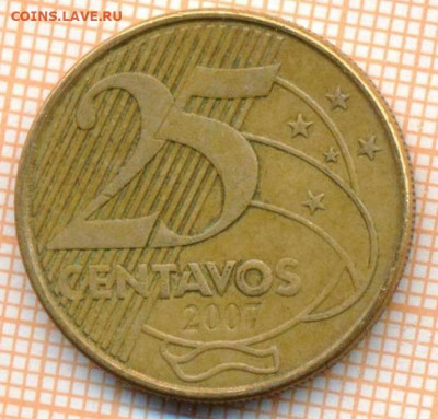 Бразилия 25 сентаво 2007 г., до 09.12.2024 г. в 22.00 по Мос - Бразилия 25 сентаво 2007 1388