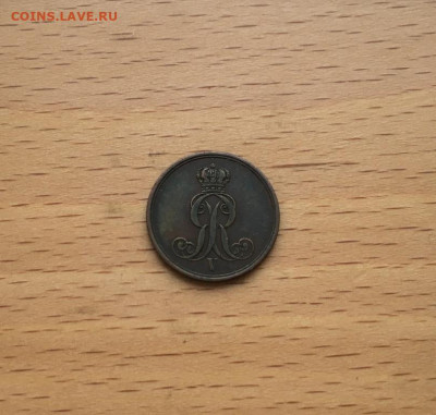 Ганновер 1 пфенниг 1853 Германская Империя - gannover_1_pfennig_1853_germanskaja_imperija_germanija (1)