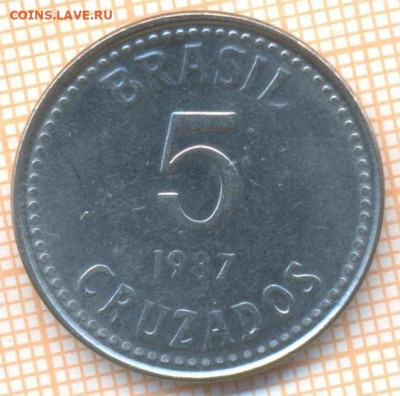 Бразилия 5 крузадо 1987 г., до 09.12.2024 г. в 22.00 по Моск - Бразилия 5 крузадо 1987 1461