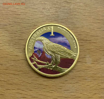 Австралия 1$ доллар 2012 Озерный район Уилландра Фауна Птица - IMG_0154.JPG