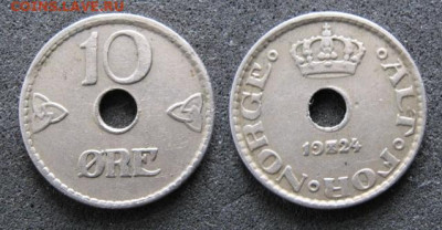 Норвегия 10 эре 1924 до 11-12-24 в 22:00 - 13.85. -Норвегия 10 эре 1924   кп