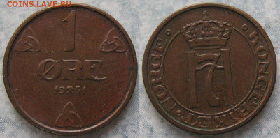 Норвегия 1 эре 1951 до 11-12-24 в 22:00 - Норвегия 1 эре 1951    6532