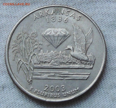 США ¼ доллара 2003 до 8.12.2024 - штат Арканзас.JPG