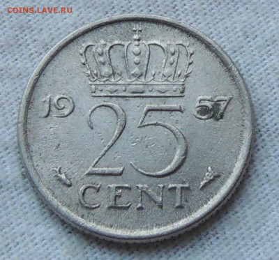 Нидерланды 25 центов 1957 до 11.12.2024 - Нидерланды 25 центов 57.JPG