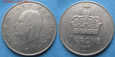 Норвегия 1 крона 1978   до 11-12-24 в 22:00 - Норвегия 1 крона 1978    1010