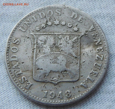Венесуэла 12½ сентимо 1948 "уставшая" до 11.12.2024 - Венесуэла 12½ сентимо уст. .JPG