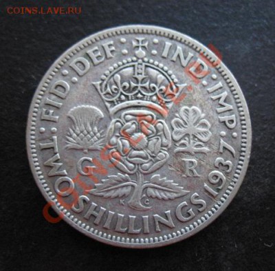 Британия, 1937 2 ш, серебро, до 07.02 в 21-00 мск - 37 2 ш а