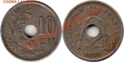 >L< Бельгия (Belgiё) 10 центов 1928 до 04.02.12 22:00 - Бельгия (Belgiё)_10_центов_28