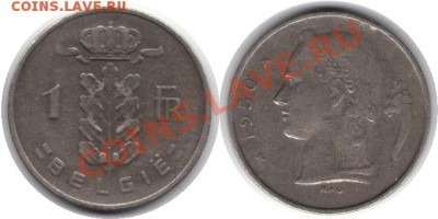 >L< Бельгия (Belgiё) 1 франк 1950 до 04.02.12 22:00 - Бельгия (Belgiё)_1_франк_50