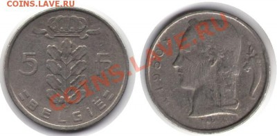 >L< Бельгия (Belgiё) 5 франков 1950 до 04.02.12 22:00 - Бельгия (Belgiё)_5_франков_50