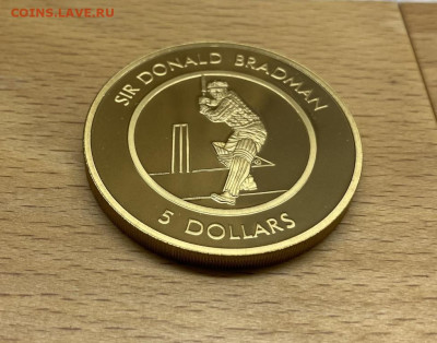 Крона Шайба Австралия 5$ долларов 1996 Дональд Брэдмен Спорт - krona_shajba_avstralija_5_dollarov_1996_donald_bredmen_sport_pruf_proof_redkaja_korobka (2)