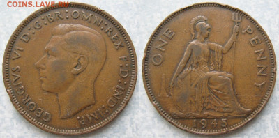 Великобритания 1 пенни 1945 до 12-12-24 в 22:00 - Великобритания 1 пенни 1945    202-к89-4515