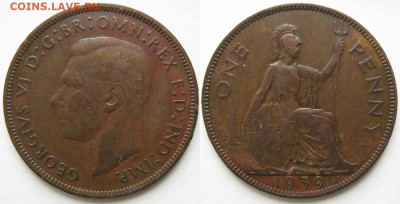Великобритания 1 пенни 1939 до 14-12-24 в 22:00 - Великобритания 1 пенни 1939    1182
