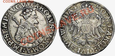 Германия, DONAUWORTH (город). Талер 1545 года - Германия, DONAUWORTH (город). Талер 1545 года
