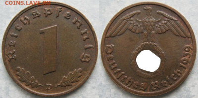 Германия 1 пфенниг 1939 D до 14-12-24 в 22:00 - Германия 1 пфенниг 1939 D    175-ЗГ6-7710-a