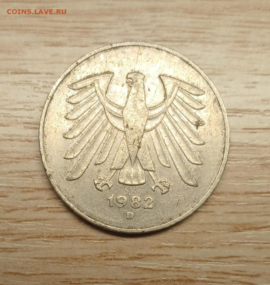 Германия 5 марок 1982 D c РУБЛЯ до 14.12.24 - 20241208_144314