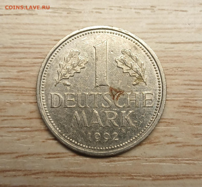 Германия 1 марка 1992 G до 14.12.24 - 20241208_143835