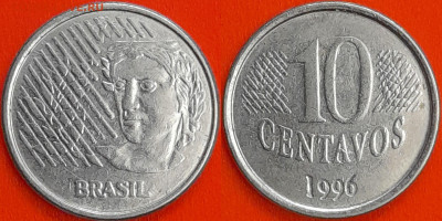Бразилия, 10 сентаво, 1996  (мм-016) – до 22:00, 14.12.24 - 10-1996