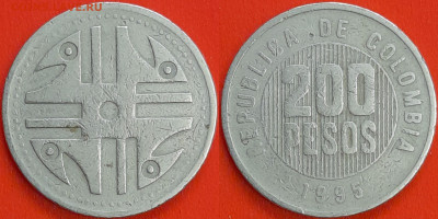 Колумбия, 200 песо, 1995  (мм-026) – до 22:00, 14.12.24 - 200-1995