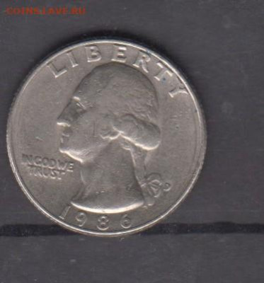 США 1986 четверть $(D) до 13 12 - 252